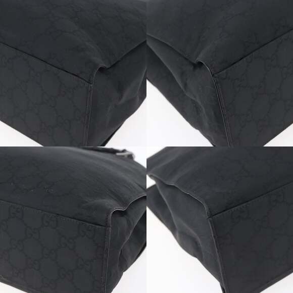 GUCCI GG Canvas Bamboo Hand Bag Nylon Black Silver 002 002 - Picture 10 of 13